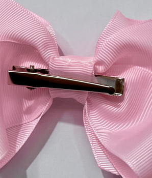 Solid Grosgrain Ribbon Hair Bows with Alligator Clip & Silicone Grip