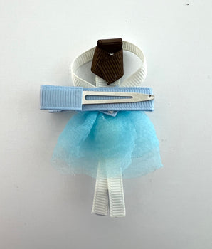 Beyond Creations Blue Ballerina Ribbon Figure