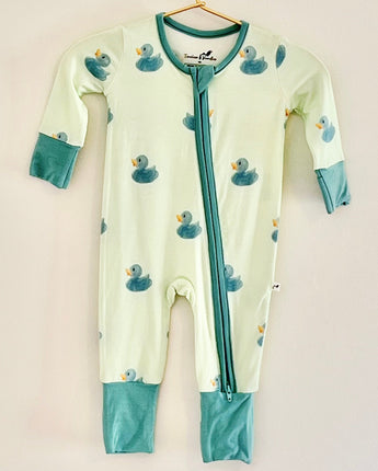 Timeless Bundles Duckling Dreams Zip-Up Bamboo Pajamas