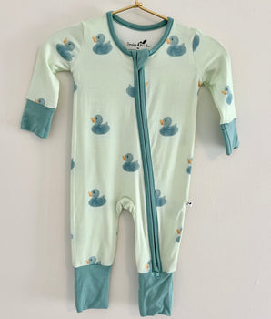 Duckling Dreams Convertible Bamboo Zip-Up Pajamas