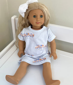 Conductor in Training, Nantucket Blue 18" Dolly Outfit