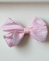 Hamptons Pink Gingham Hair Bow from Timeless Bundles