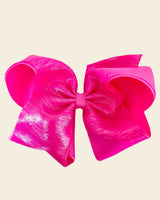 Wee Ones King Sheer Iridescent and Grosgrain Overlay Hair Bow