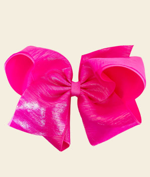 Wee Ones King Sheer Iridescent and Grosgrain Overlay Hair Bow