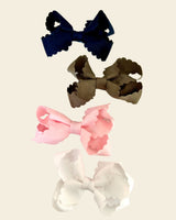 Wee Ones Mini Grosgrain Hair Bow with Scalloped Edge